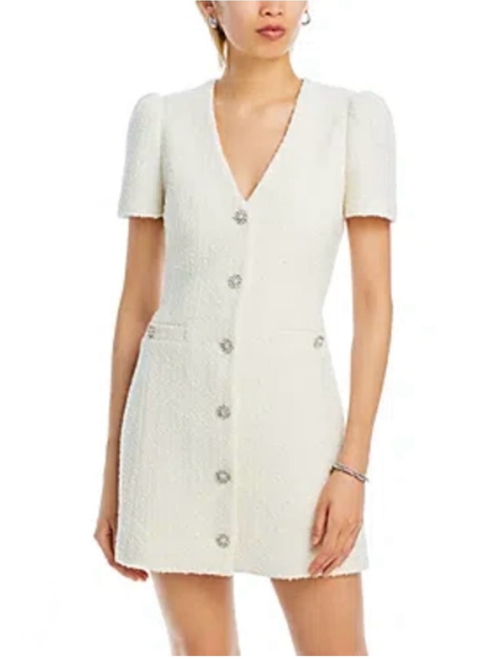 Bloomingdale’s Aqua Tweed Dress